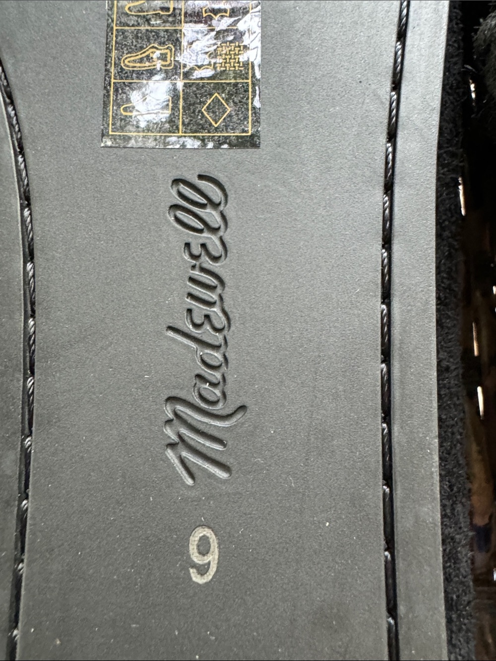 Madewell The Meadow Whipstitched Driver Black Suede Leather‎ Loafer Women’s Sz 9 - Picture 11 of 13